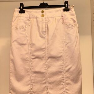 BNWT Basler Pale Pink Embroidered Pocket Pencil Skirt